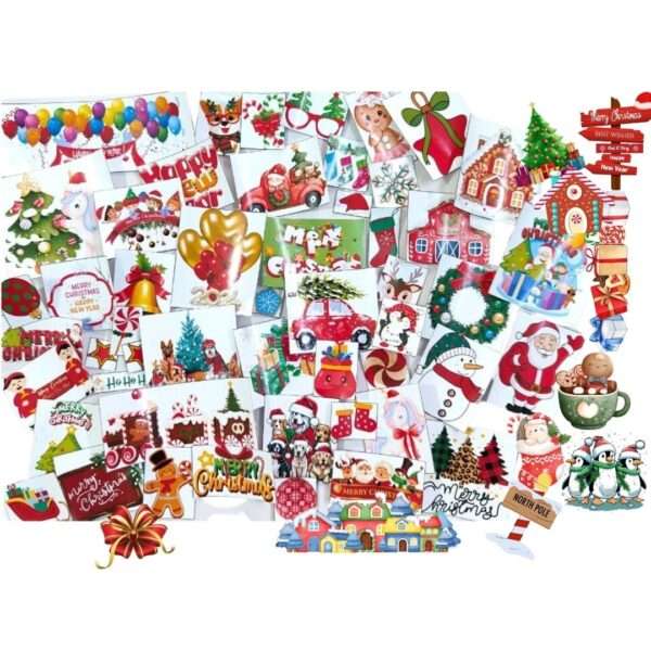 HOBBYHUT Christmas & NewYear Themed Stickers(Pack of 60) - Image 2