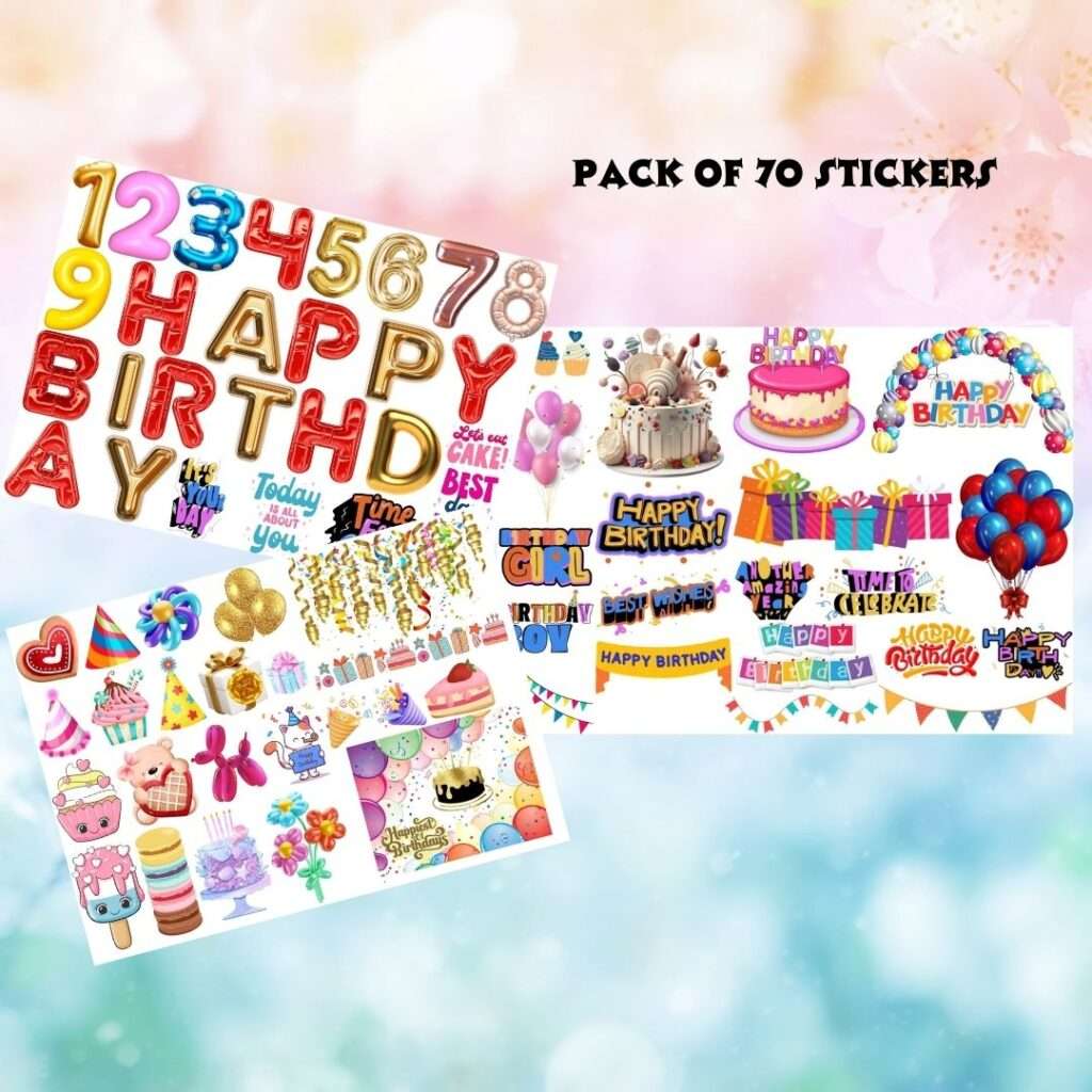 Birthday Stickers - 70 Magical Designs for Joyous Celebrations!