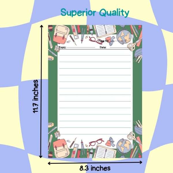 School Themed Designer Sheets-Set of 100 sheets/5 designs - Image 2