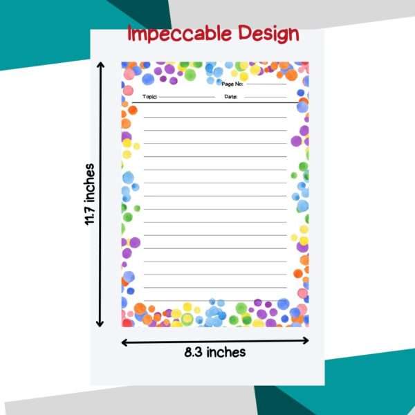 A4 Rainbow Themed Designer Sheets - Set of 80 sheets/4 Designs - Image 7