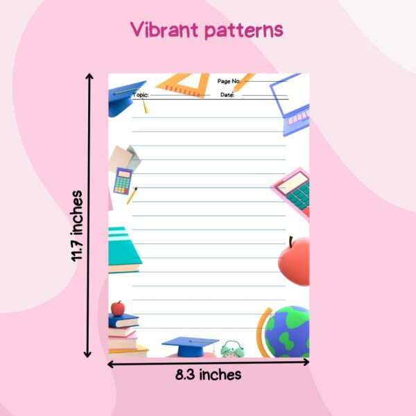 School Themed Designer Sheets-Set of 100 sheets/5 designs - Image 4