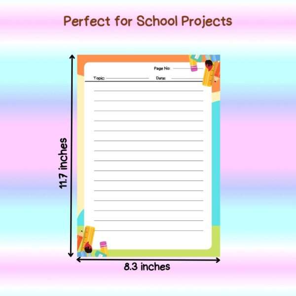 School Themed Designer Sheets-Set of 100 sheets/5 designs - Image 8