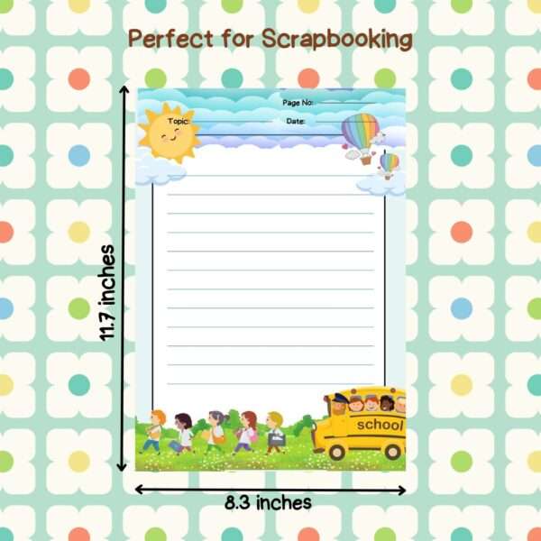 School Themed Designer Sheets-Set of 100 sheets/5 designs - Image 9