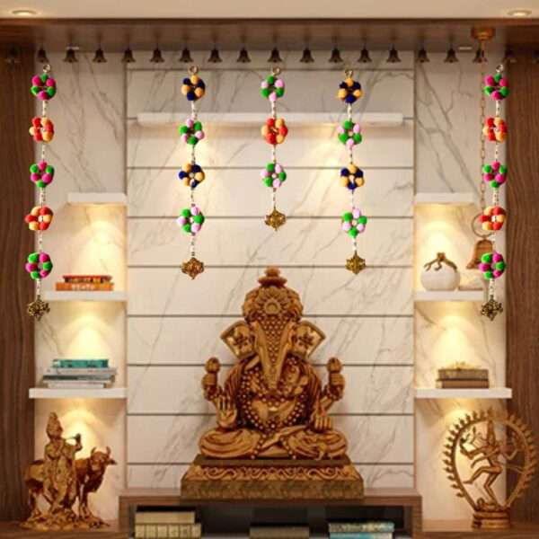 HOBBYHUT Handmade Traditional Festive Ladi(Set of 5) for Door Entrance, Main Door, Mandir, Home Decoration - Image 3