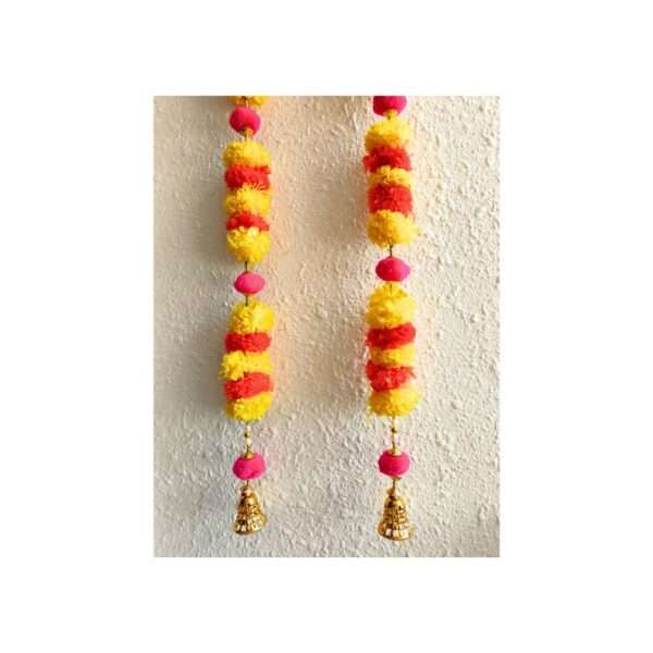 HOBBYHUT Handmade Traditional Festive Marigold Toran/Ladi for Door Entrance, Main Door, Mandir, Home Decoration (5 feet Long) - Image 4