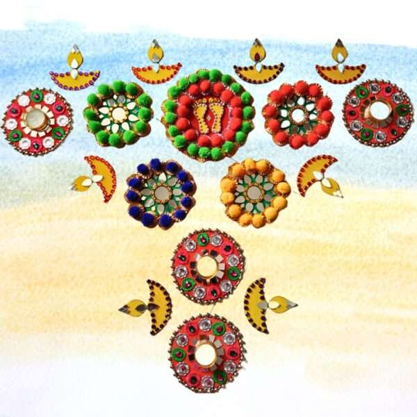 Easy-to-use Rangoli Mats - Pine MDF Rangoli - Image 3