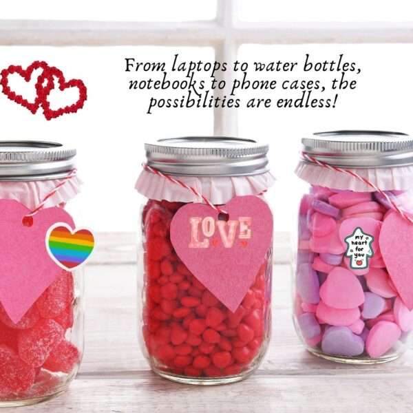 Valentine's Day Love themed stickers - Set of 50 Crafting Delights! - Image 2