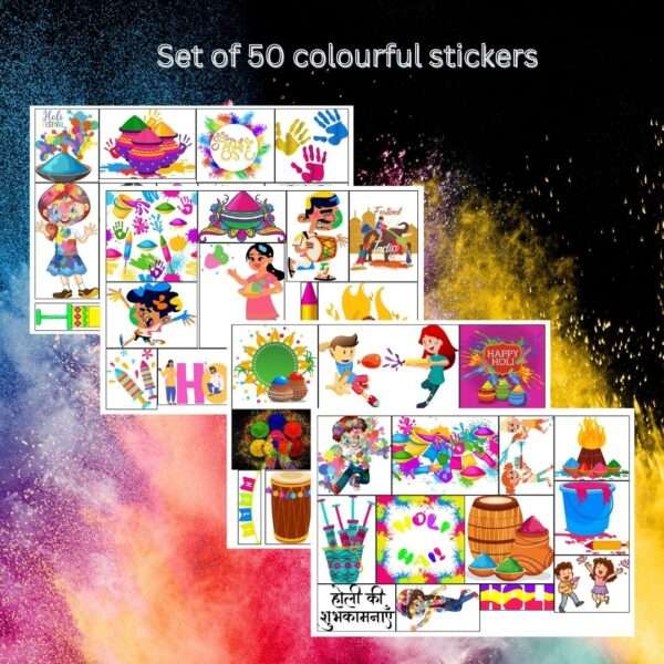 Holi Themed Stickers: Bring Joy to Your Celebrations! - Image 3