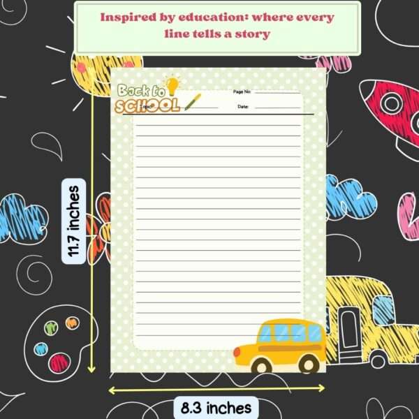 A4 Back To School Themed Designer Sheets-80 sheets/ 4 Designs - Image 5