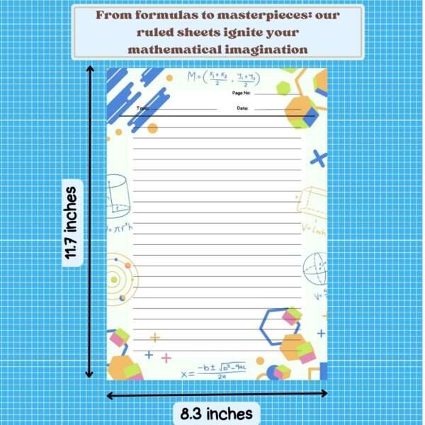 A4 Maths Everywhere Themed Designer Sheets - Set of 100 - Image 4